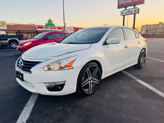 Nissan Altima White Sedan Custom Wheels