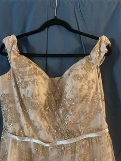 ✨ Elegant Champagne & Gold Formal Dress