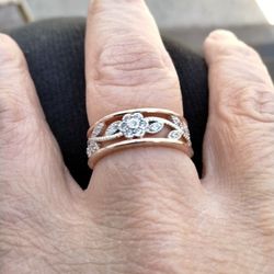 Ring 925 With Gold Size 7 On Women