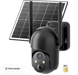 4G LTE Cellular Solar Surveillance Camouflage Security Camera 2K HD Video 360° View Not Support WiFi Remote APP Controlled Waterproof Motion Activated
