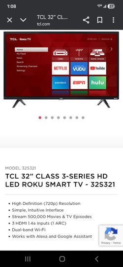 TCL 32" Roku Smart TV.