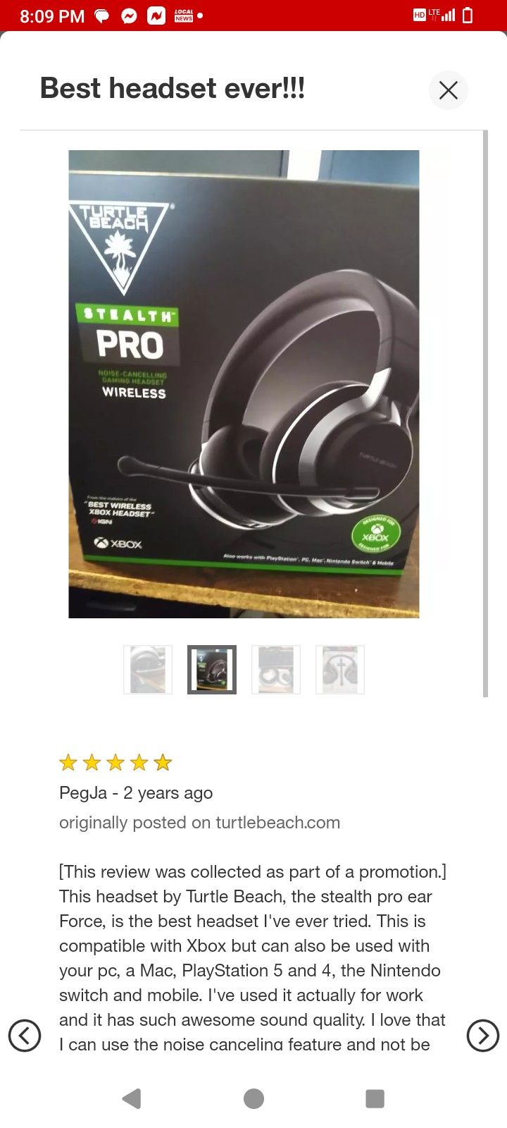 Xbox Stealth Pro Turtle Beach Headset Brand New