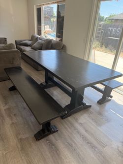 Solid wood table