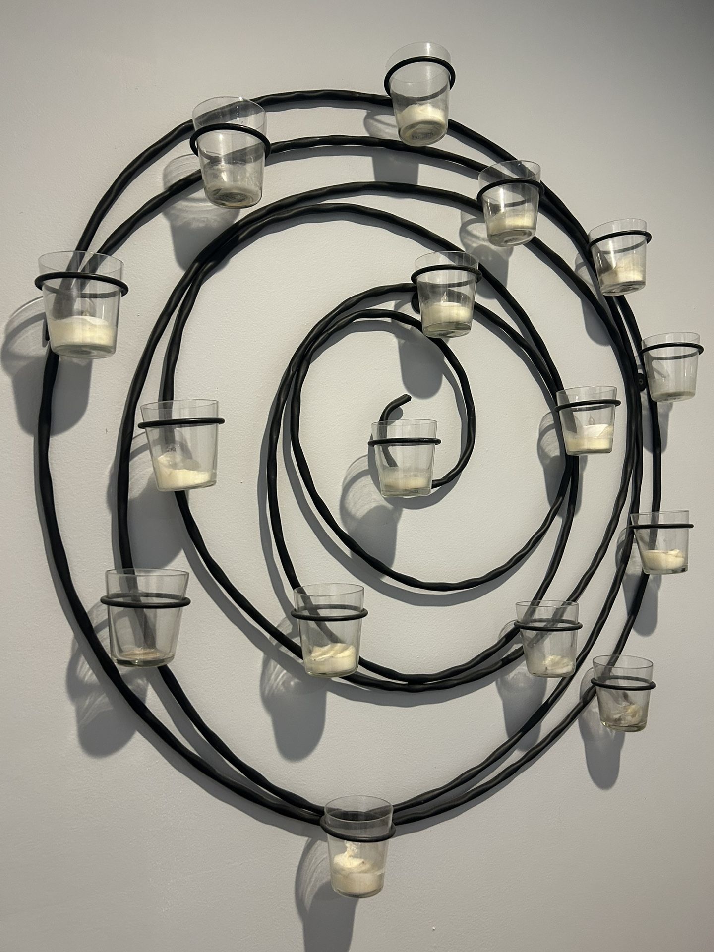 Retired Pottery Barn Hanging Spiral Iron Pottery Barn Votive Candle Holder Scroll