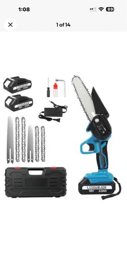 4 & 6" Mini Cordless Electric Chainsaw Handheld w/ 2x 3Ah Battery for Makita 18V