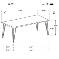 Dining Table And Matching Bench