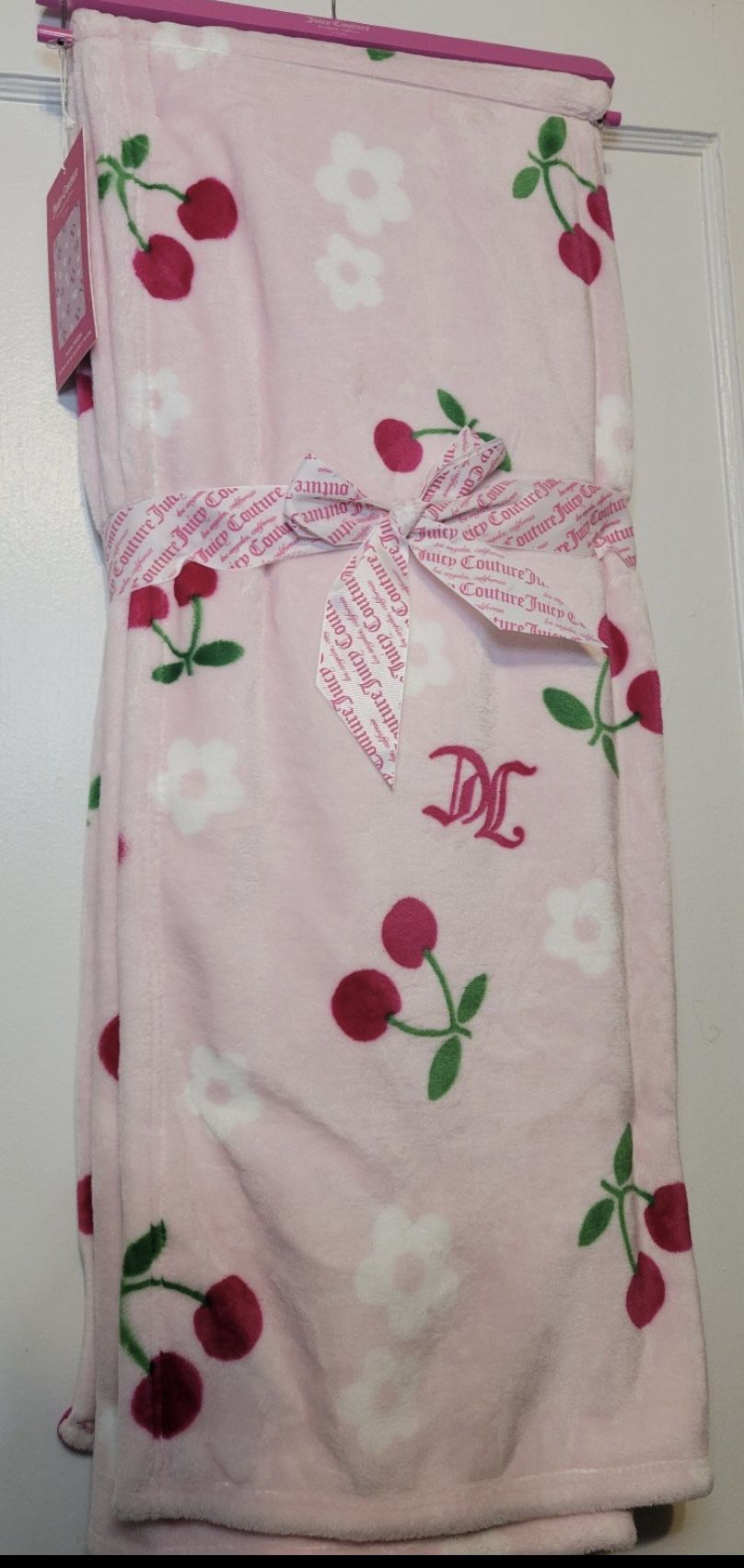 Juicy Couture Cherry Throw Blanket 