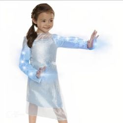 Frozen Elsa Light Up Dress Size 4-6 New With Tags
