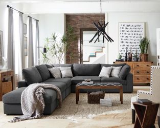 Gray Linen Modular Sectional