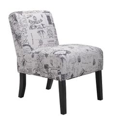 New Set Of 2 Single Leisure Sofa Accent Chair Armless with Solid Wood Legs