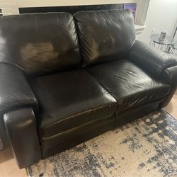 Two seater leather sofa