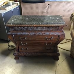 All Wood Dresser With Marble Top 