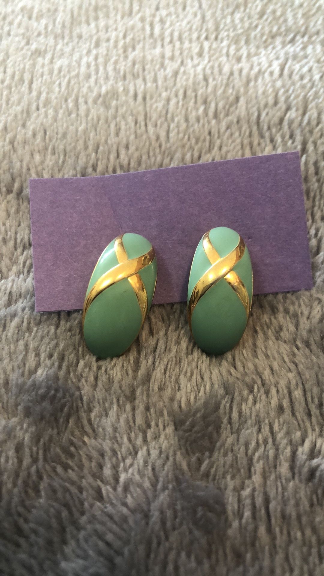 Turquoise Blue & Gold Fashion Earrings