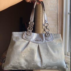Coach silver purse