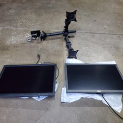 2 Asus 24" Monitors With Stand