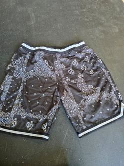 CSG Paisley Mesh Basketball Shorts Men’s XL Black White