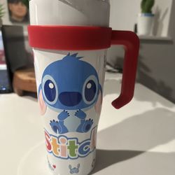 💙🌺 Disney Stitch Tumbler with Handle & Straw 🌺💙