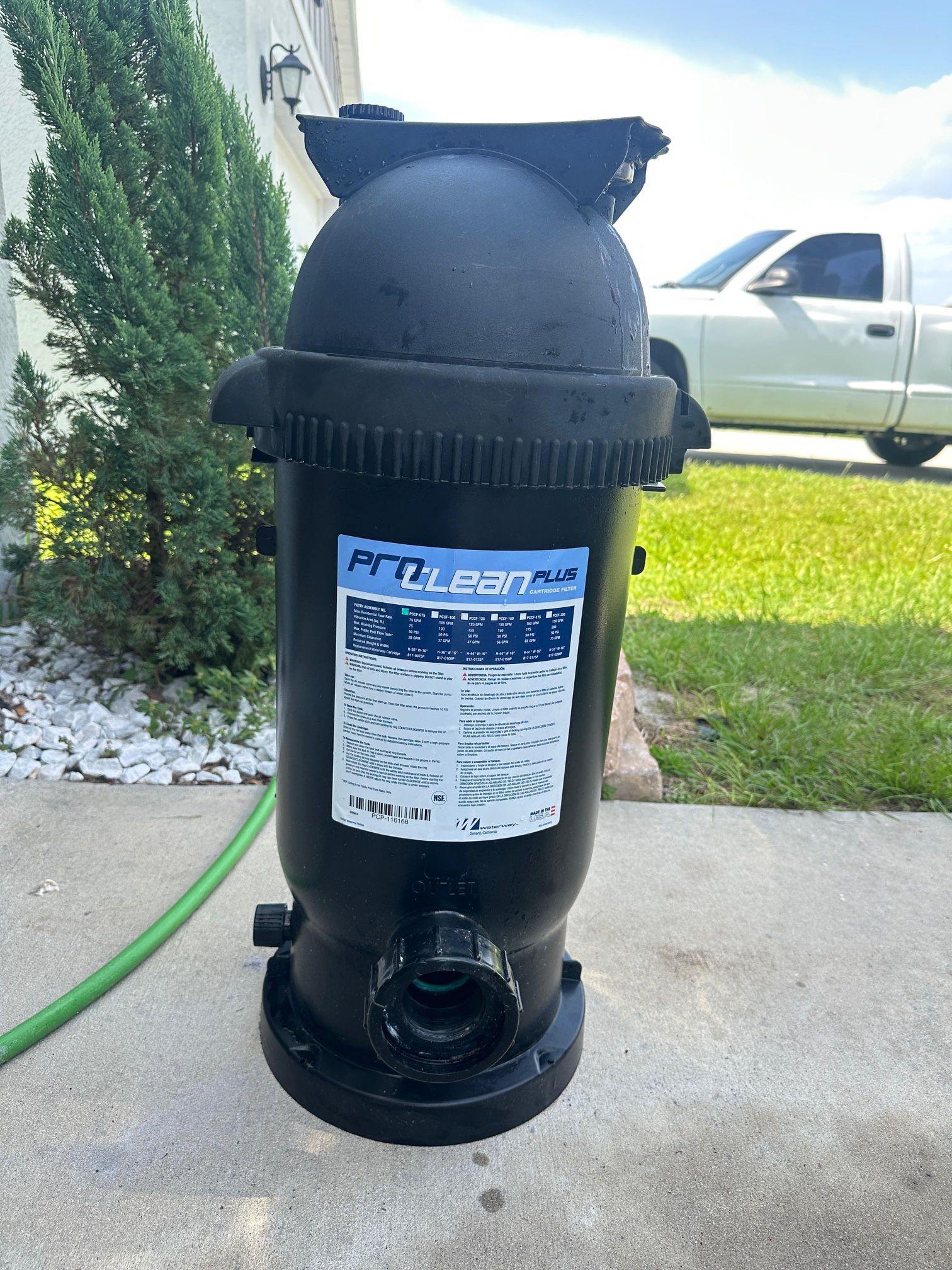 Pool filter waterway proclean 100 no cartridge