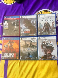 2 PS4 games & 4 PS5 Games