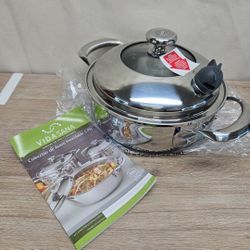 Princess House Vida Sana 2.5 Qt 5-ply Stainless Steel Cookware