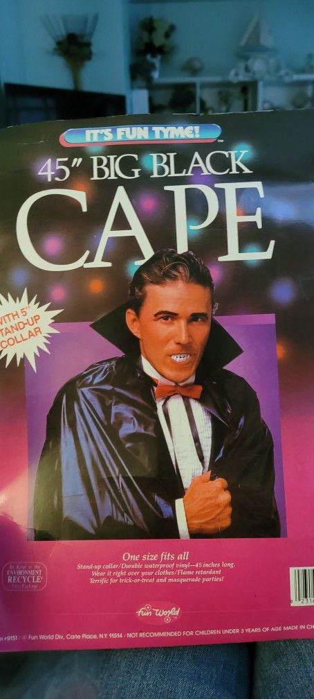 NEW Black Plastic CAPE,