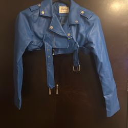 Crop Leather Jacket 