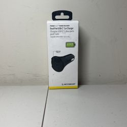 SCOSCHE DUAL PORT USBC CAR CHARGER 