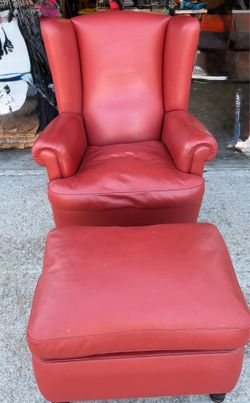 Polotran Frau Italian Leather Wingback  Chair