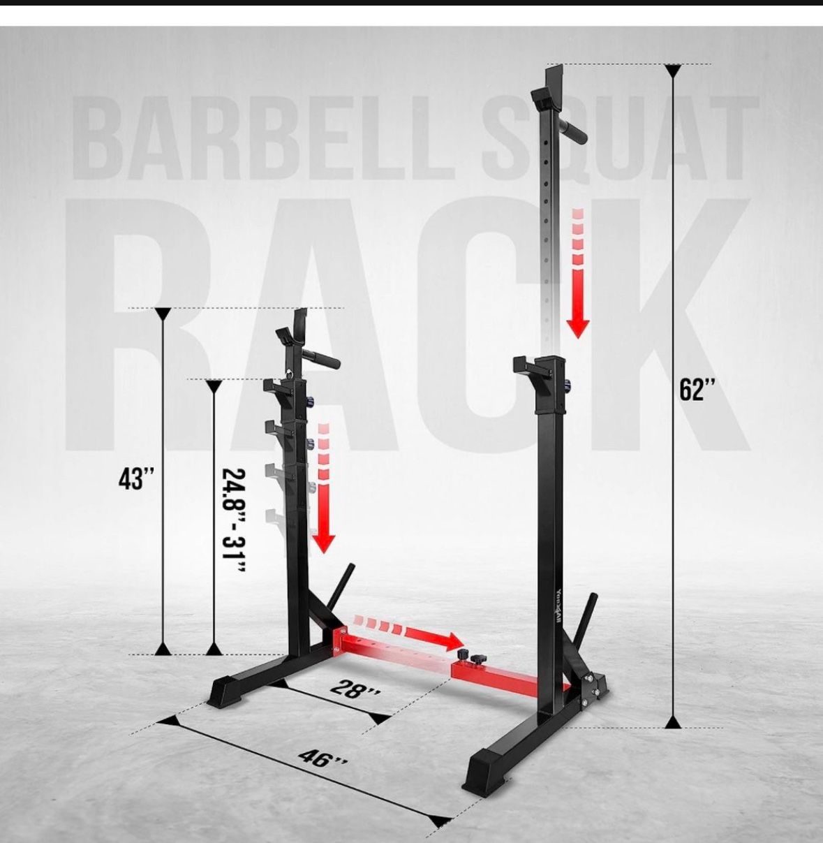 Squat Rack and weights