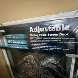 Adjustable Screen Door 30” X 80”