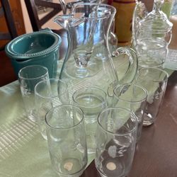 Princess House Jarra Y 4  Vasos 