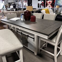 Solid Wood Dining Table Set! $1399 🤍🚨📦