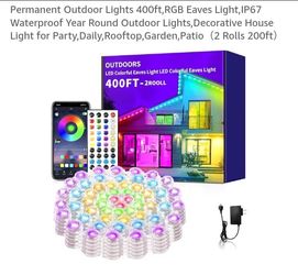 NEW 400FT PERMANENT OUTDOOR LIGHTS
