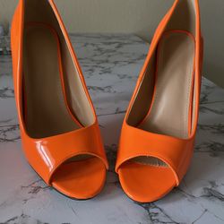 orange party shoes