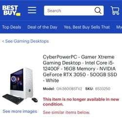 Cyberpower PC Gaming Desktop