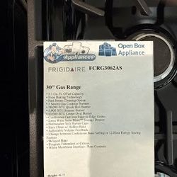 Frigidaire 30" Stainless Steel Freestanding Gas Range