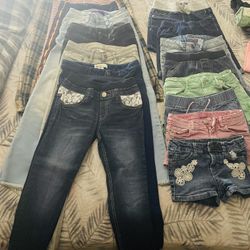 Girls Jeans, Shorts And Shirts 4yrs To 8 Yrs