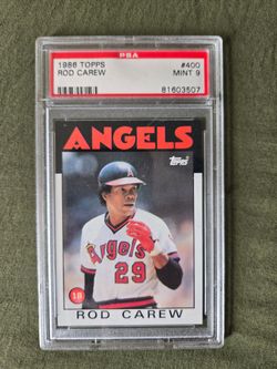 ROD CAREW 1986 Topps #400 PSA Graded Card MINT 9 MLB California Angels