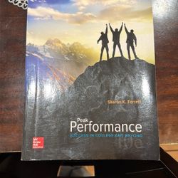 Peak Performance Success In College And Beyond 