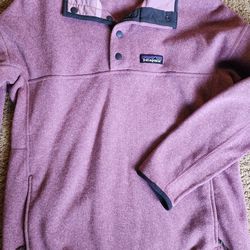 Women New Patagonia Lavender/pinkish M Med Snap  Better Sweater New