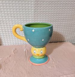 NEW Johanna Parker Easter Chick Polka Dot Mug 
