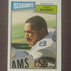 1987 Topps Curt Warner Seattle Seahawks #174 Running Back Football Card Vintage Sports Collectible Trading NFL