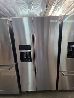 KITCHENAID SIDE BY SIDE STAINLESS STEEL REFRIGERATOR