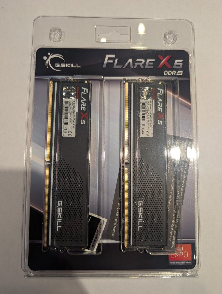 64GB G.SKILL Flare X5 Series (AMD Expo) DDR5 RAM (2x32GB) 6000MT/s CL30-40-40-96