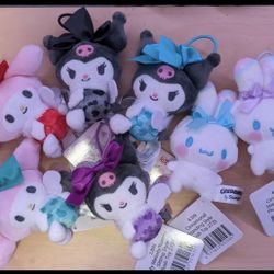 Sanrio My Melody Kuromi Cinnamoroll Plush Keychain Set ( $7 each)