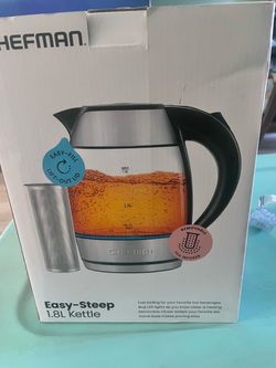 chefman easy steep 1.8L kettle electric
