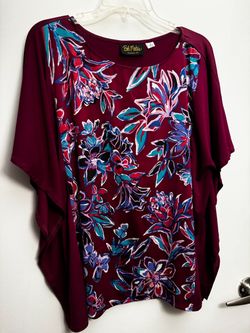 Bob Mackie Wearable Art Floral Top