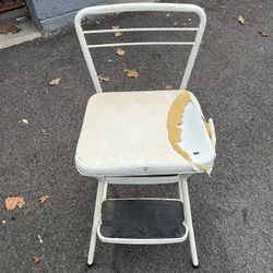 Vintage Step Stool Chair. Needs reupholstered 