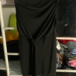 Short Black Plain Dress 