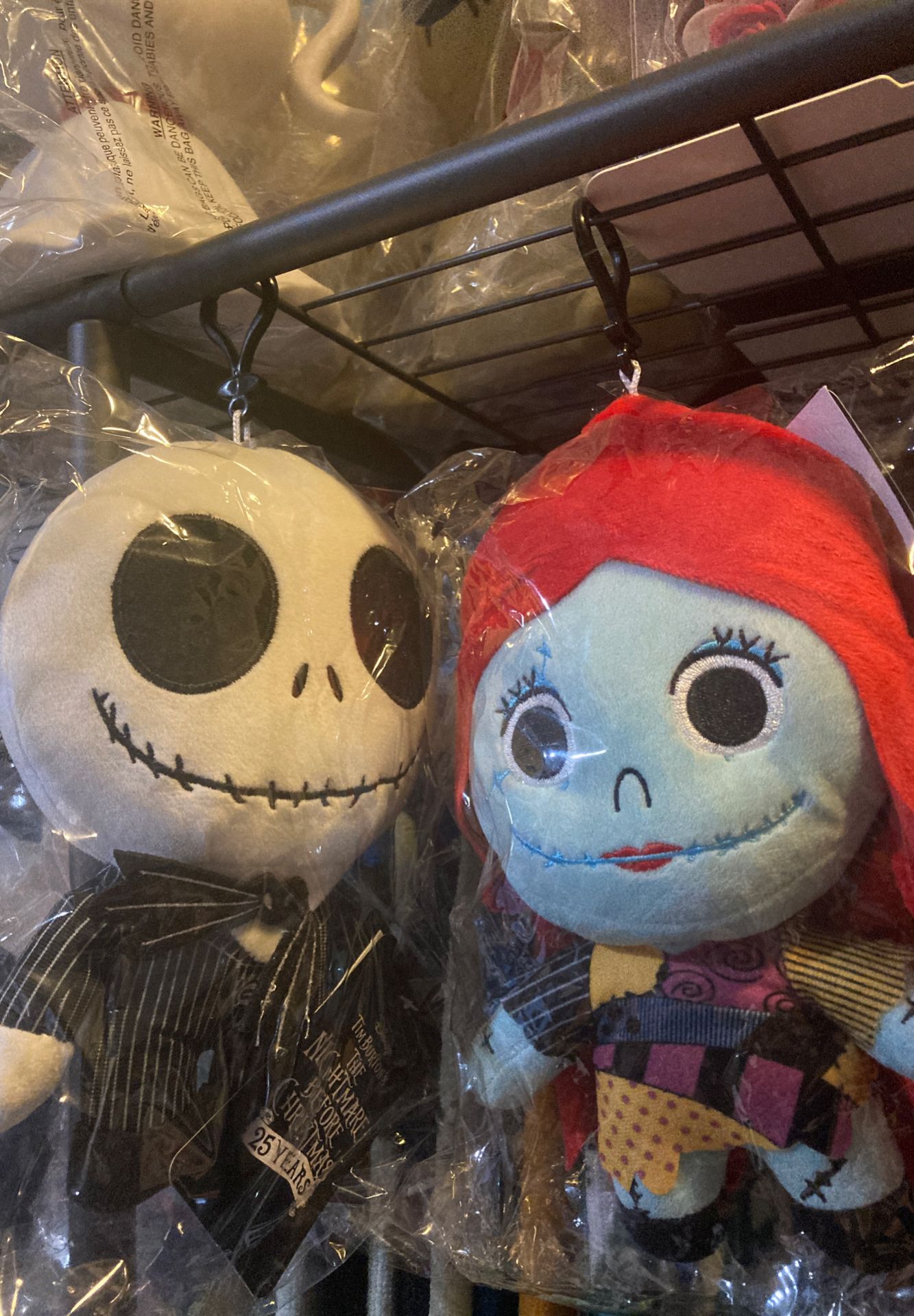 Nightmare before Christmas 8” tall plush coin holder key chains